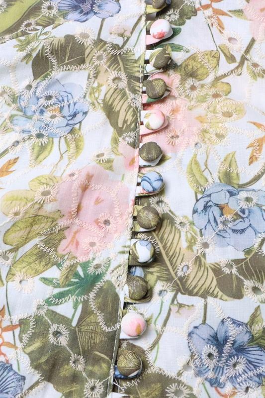 Isabel Baskılı Kuşaklı Katlı Mini Elbise