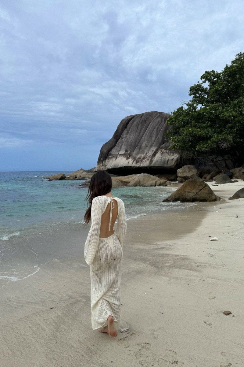 Jane Çiçek Desenli Uzun Triko Elbise