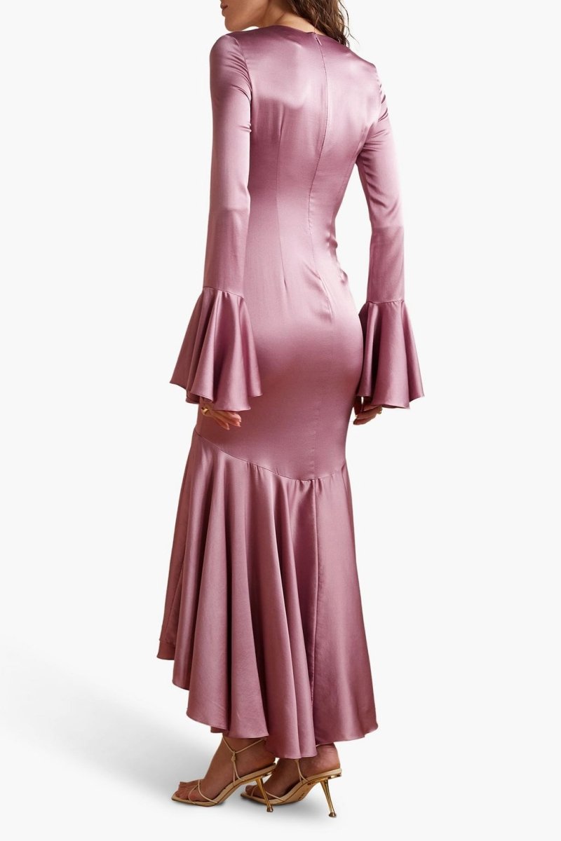 Jodie Büzgülü Flare Midi Elbise