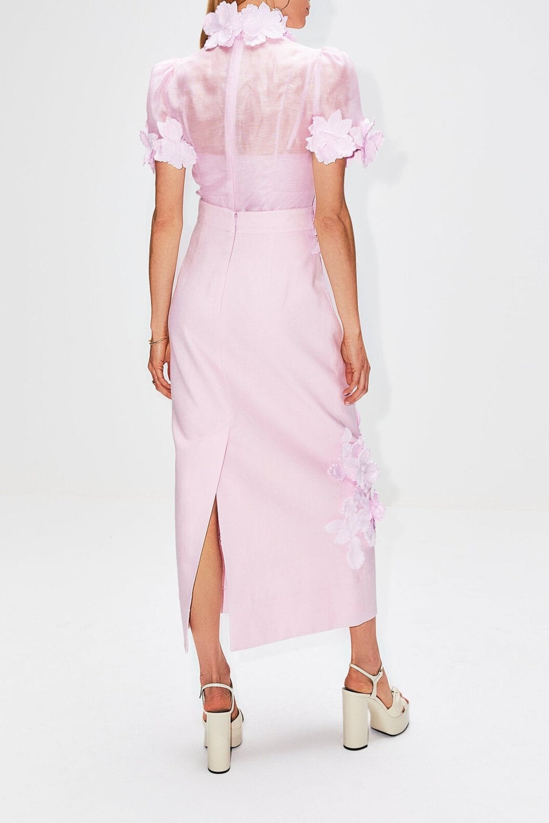 Evelyn Çiçek İşlemeli Elbise Takımı