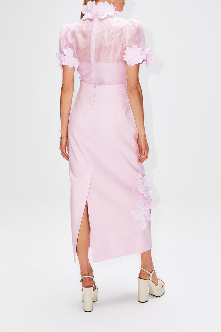 Evelyn Çiçek İşlemeli Elbise Takımı