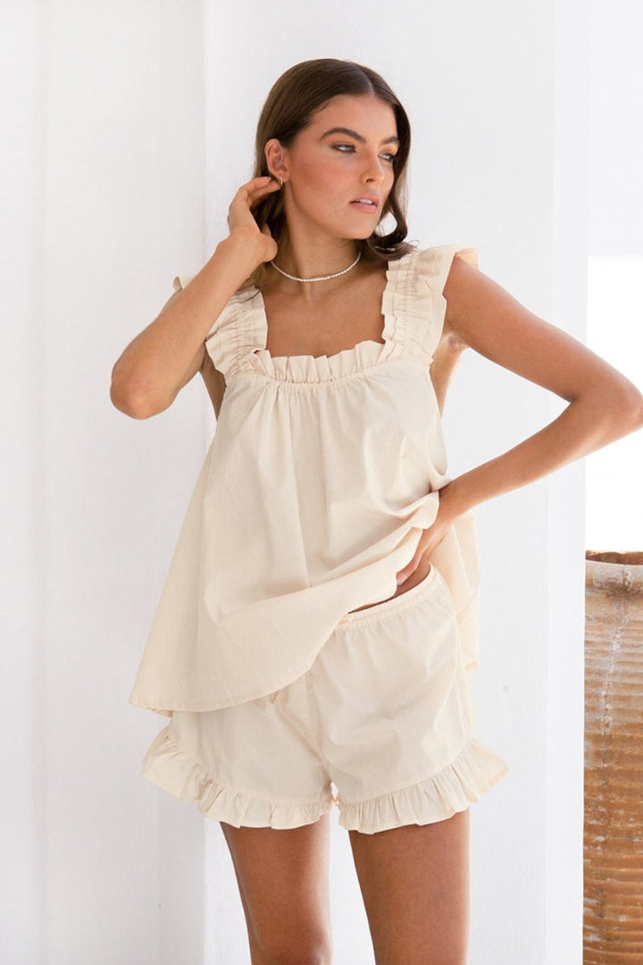 Doreen Fırfırlı Pamuklu Lounge Takımı