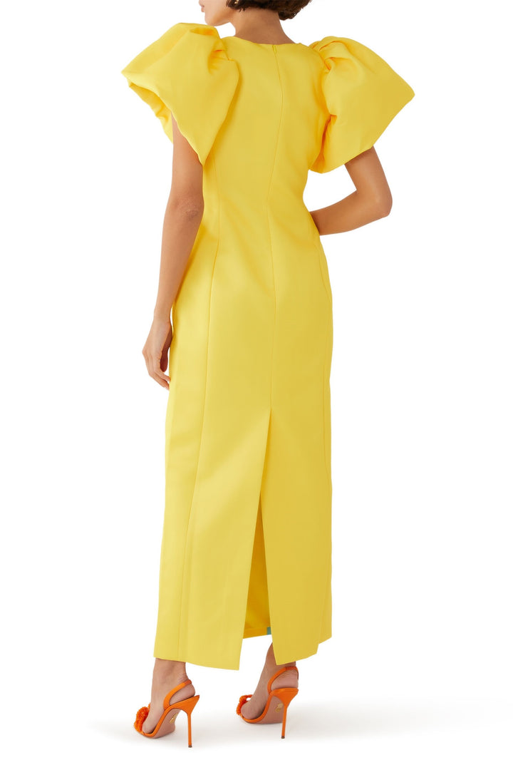 Lorraine Çiçek Baskılı Uzun Bölünmüş Elbise