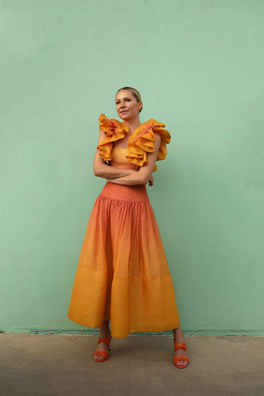 Hannah Fırfırlı Korse Degrade Set