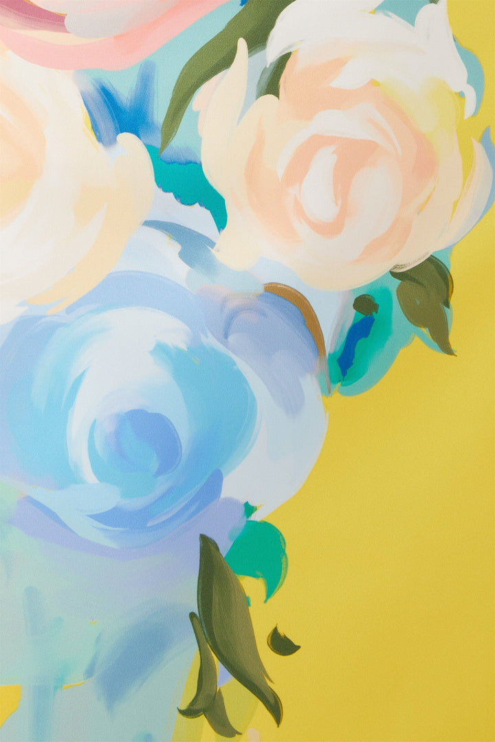 Lorraine Çiçek Baskılı Uzun Bölünmüş Elbise