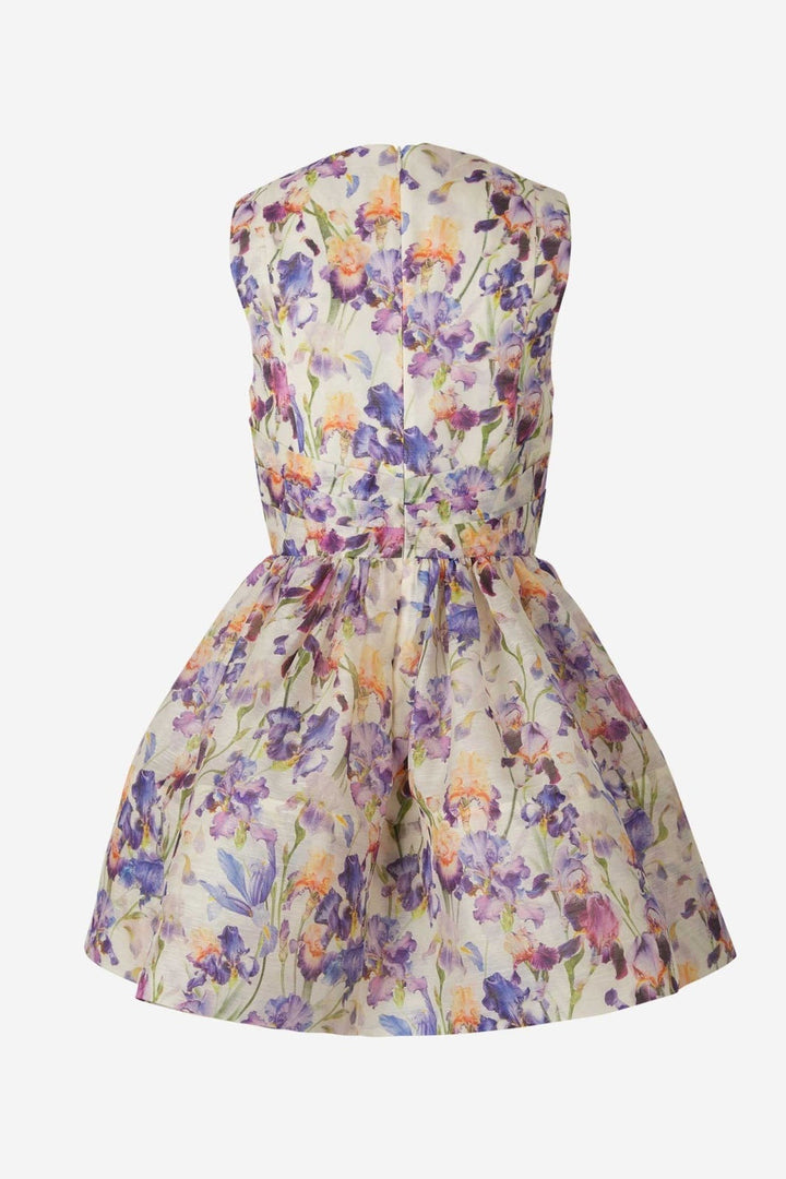 Elsie Baskılı V Yaka Mini Elbise