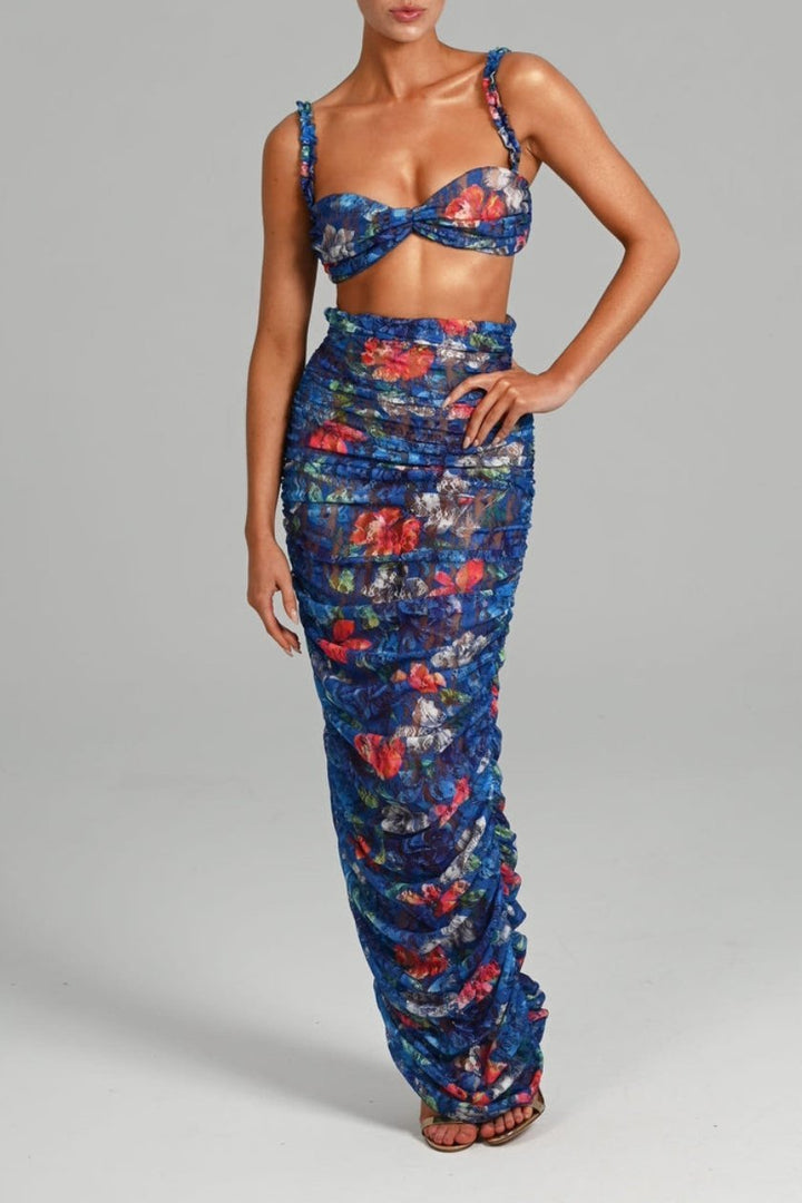 Judith Baskılı Fırfırlı Dantel Set