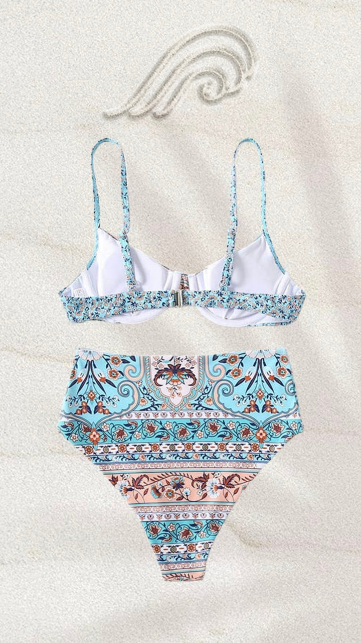 Juliet Baskılı Yüksek Bel Bikini