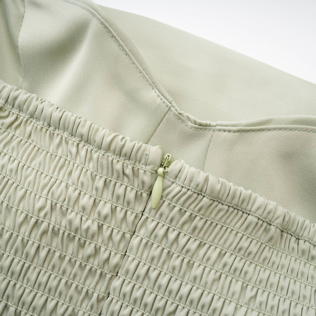 Karina Sütyen Dolgulu Saten Mini Elbise