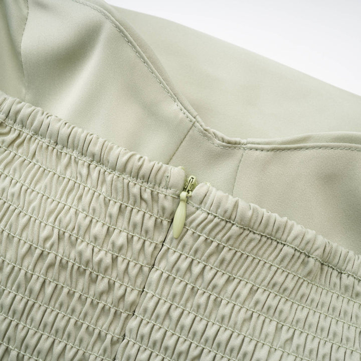 Karina Sütyen Dolgulu Saten Mini Elbise