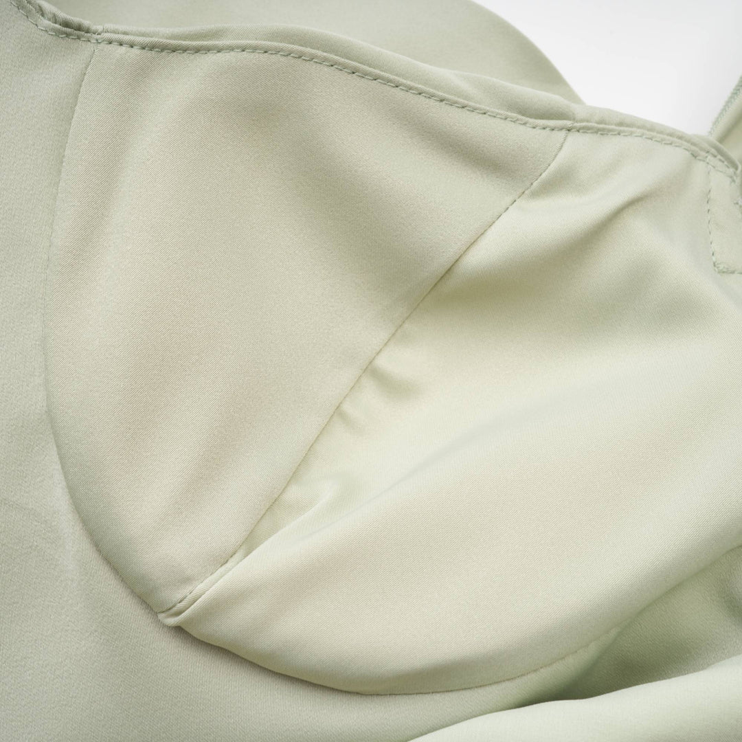 Karina Sütyen Dolgulu Saten Mini Elbise