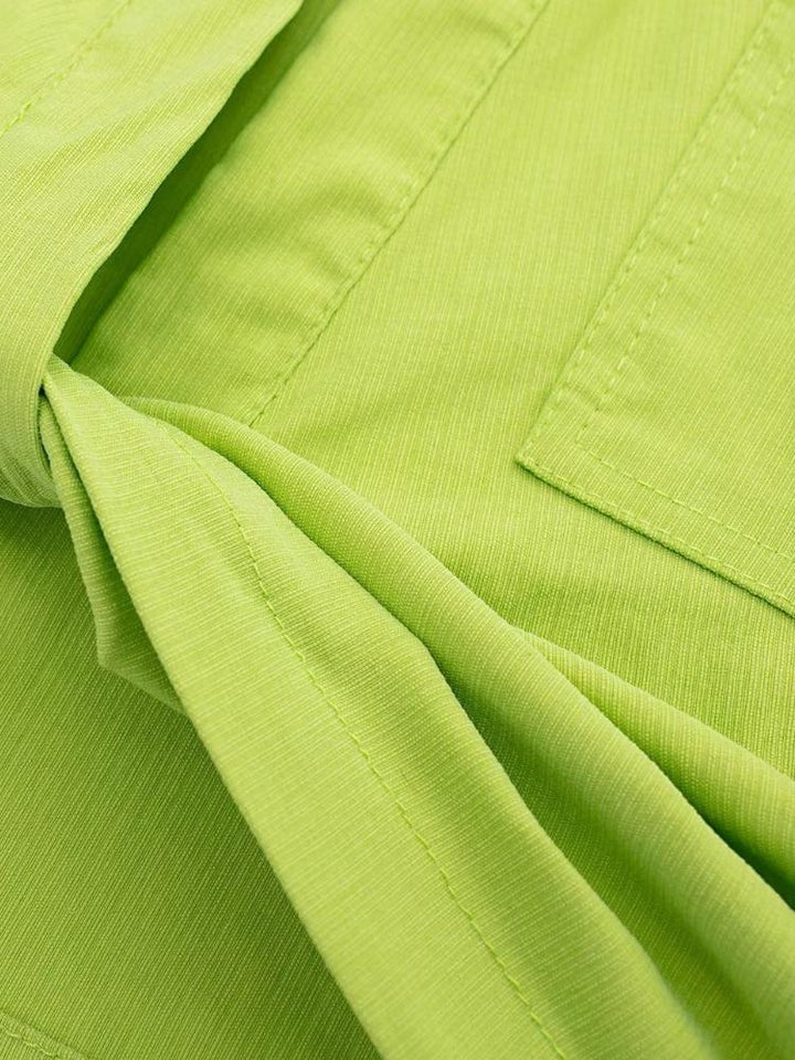 Kay Bükümlü Crop Keten Bluz