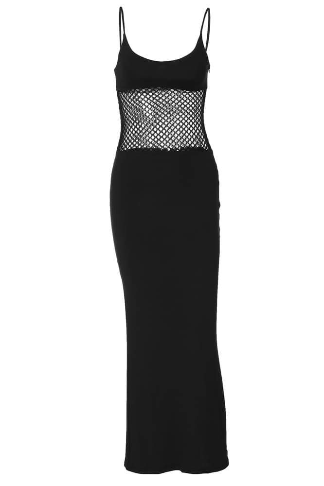 Kelly Kolsuz Cut-Out Maxi Slip Elbise
