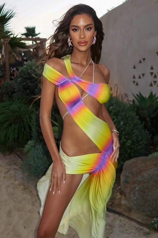 Kendra Batik Anvelop Uzun Elbise