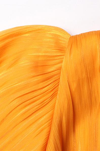 Lauren V Yaka Puf Kol Maxi Elbise