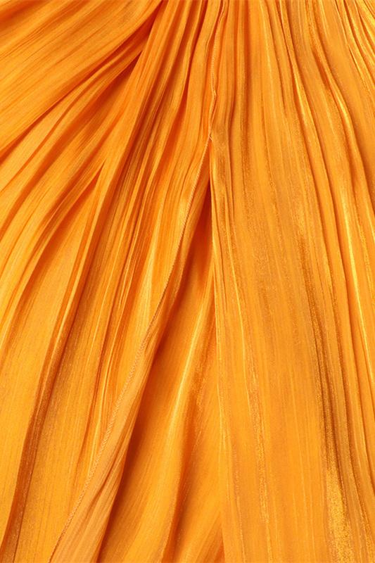 Lauren V Yaka Puf Kol Maxi Elbise