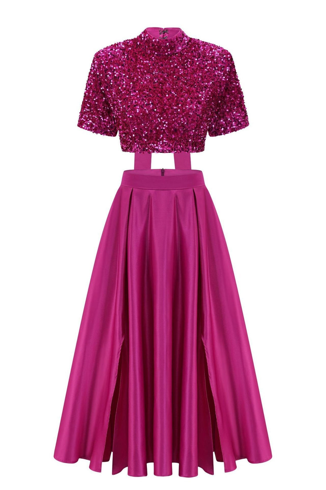 Leia Papyonlu Payet Yırtmaçlı Takım