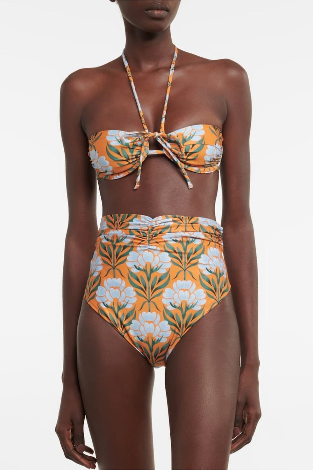 Lena Baskılı Büzgülü Üçlü Yüzme Seti