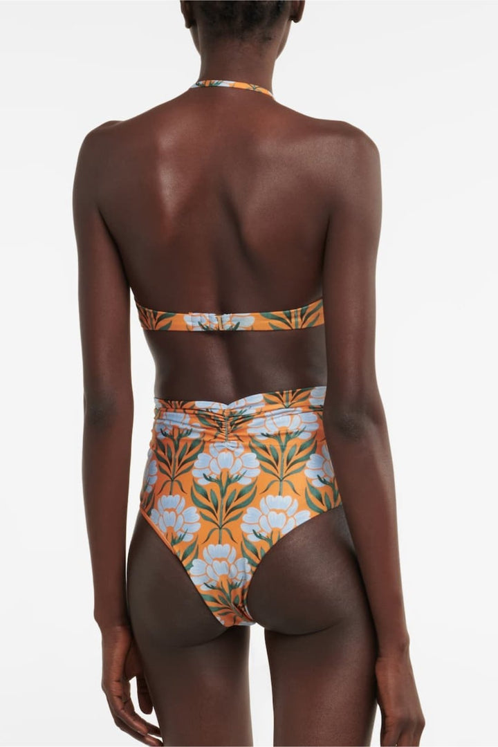 Lena Baskılı Büzgülü Üçlü Yüzme Seti