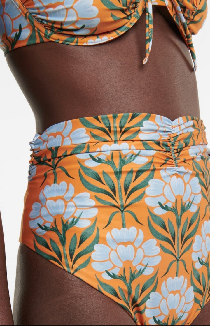 Lena Baskılı Büzgülü Üçlü Yüzme Seti