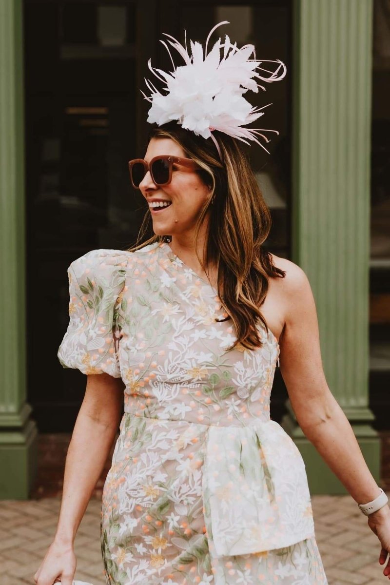 Leona Tek Omuz Puf Kol Mini Elbise