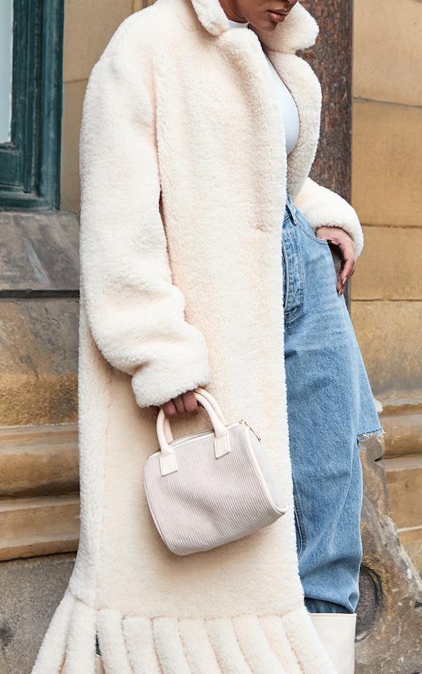 Letitia Kuşaklı Püsküllü Vegan Kürk Palto