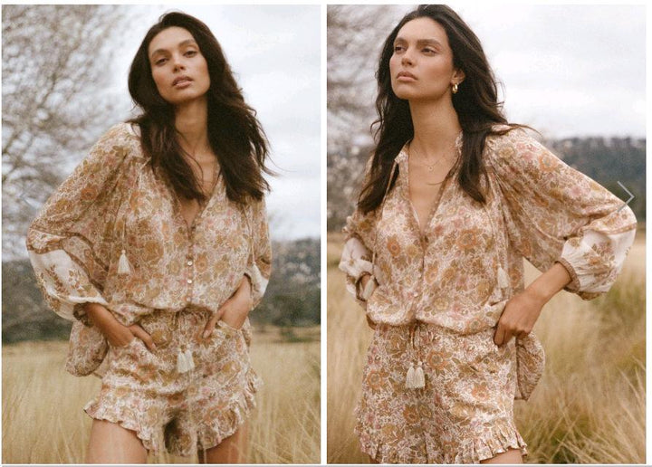 Libby Baskılı Püskül Fiyonklu Bluz