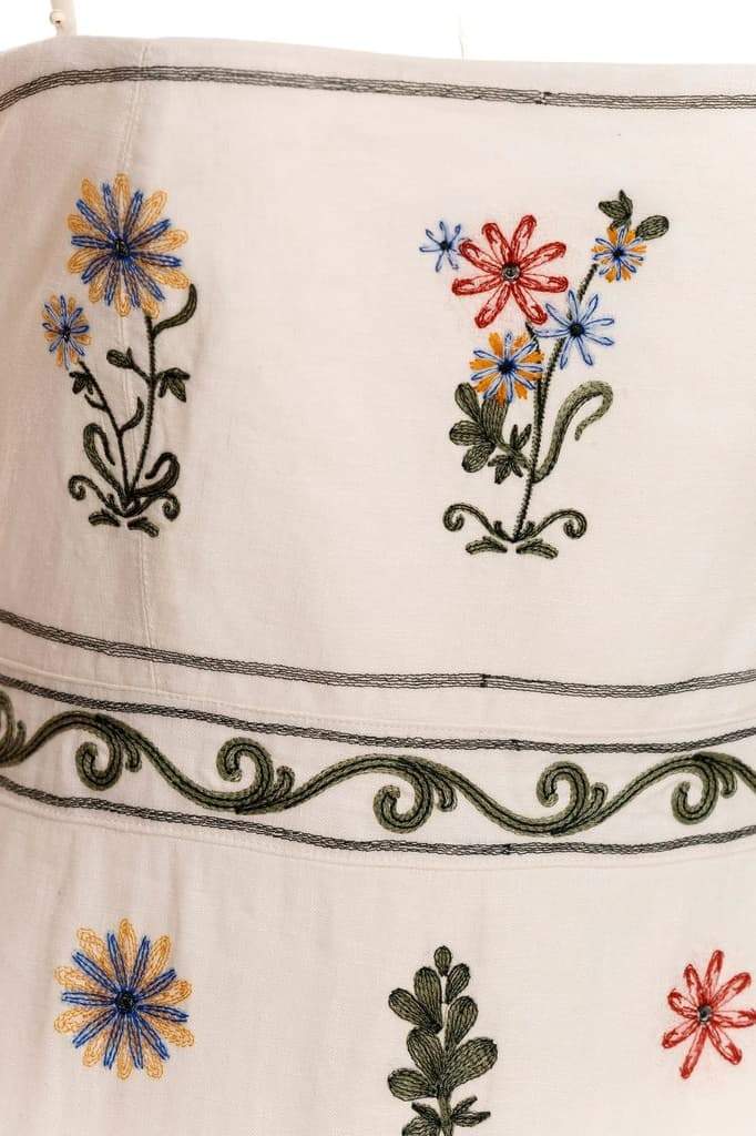 Lilah Çiçek İşlemeli Maxi Slip Elbise