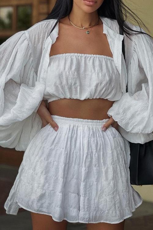 Lola Dokulu Şifon Üçlü Takım