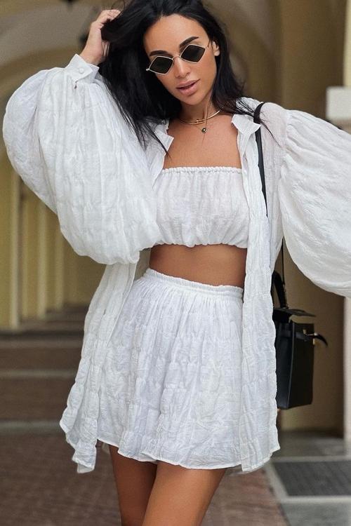 Lola Dokulu Şifon Üçlü Takım