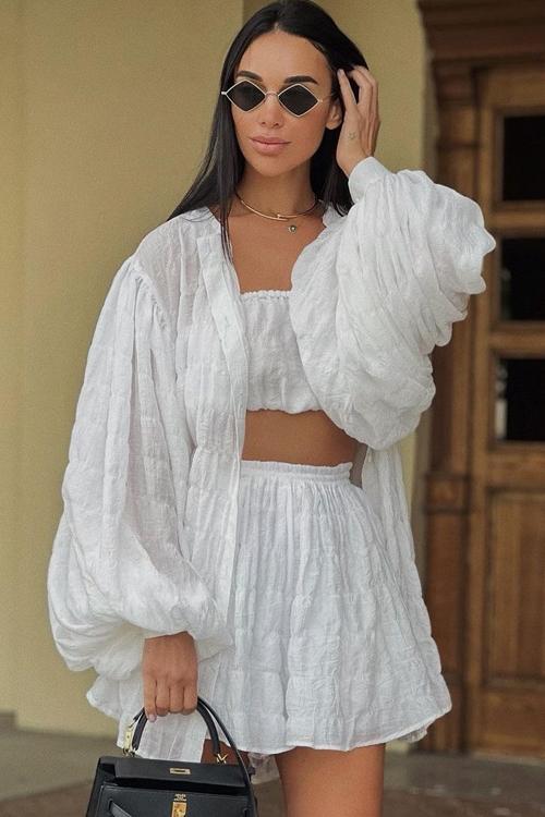 Lola Dokulu Şifon Üçlü Takım