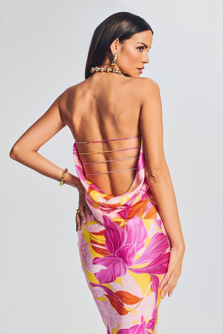 Lorna Straplez Uzun Tüp Elbise