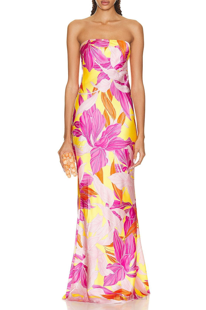 Lorna Straplez Uzun Tüp Elbise