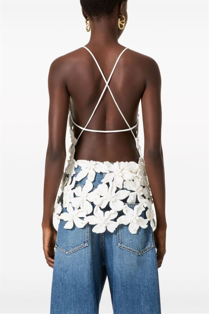 Lorraine Çiçek Aplikeli V Yaka Üst