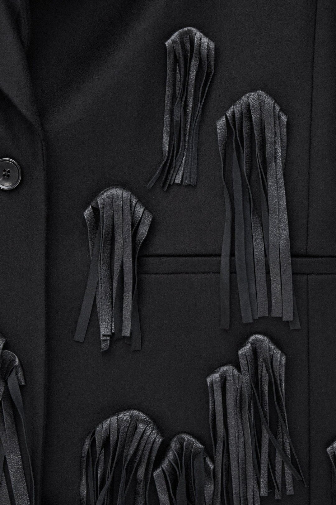 Louisa Deri Püsküllü Yün Mont