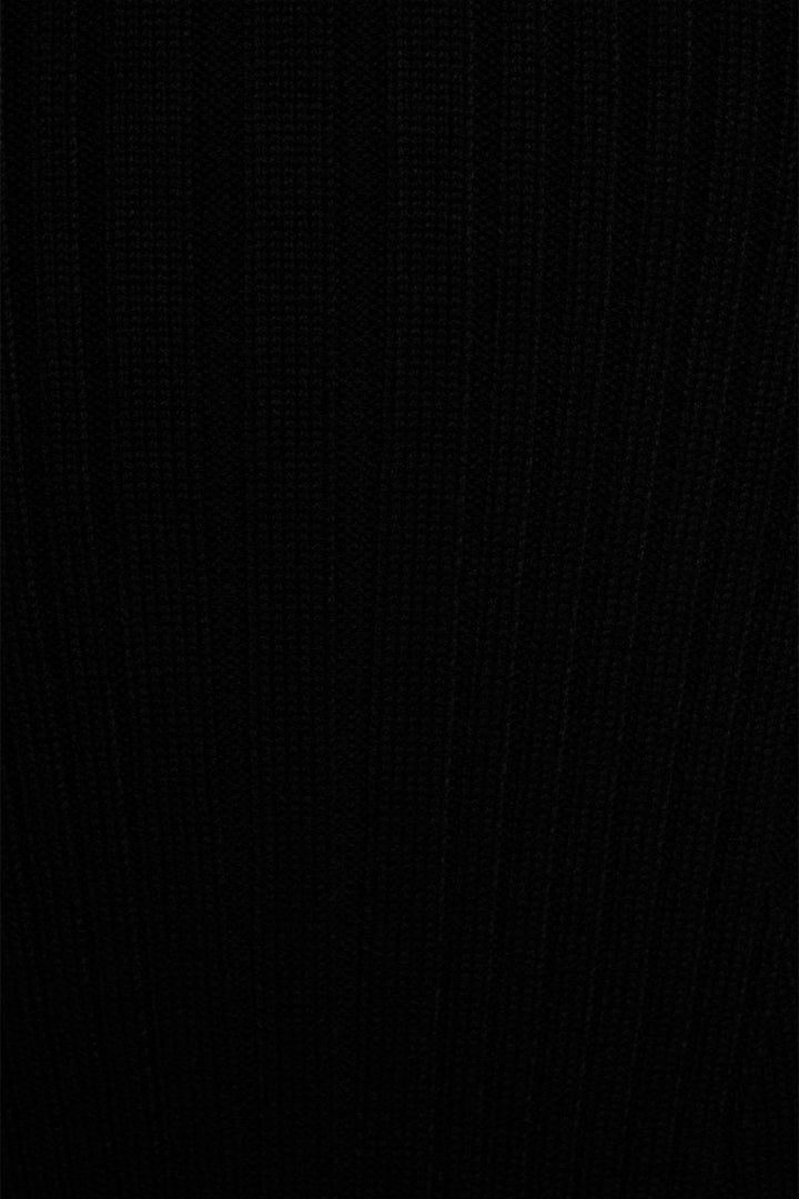 Louise Kontrast Fırfırlı Triko Mini Elbise