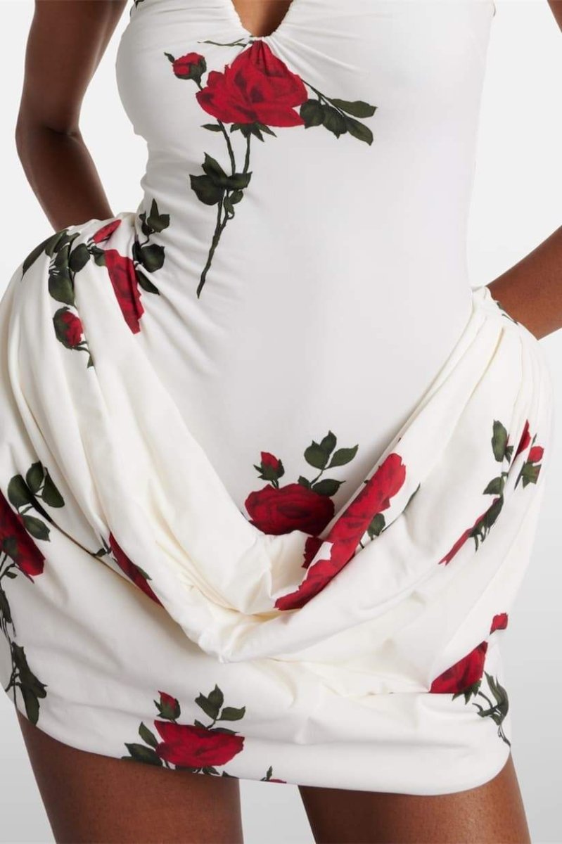 Louise Rose Baskılı Korse Mini Elbise