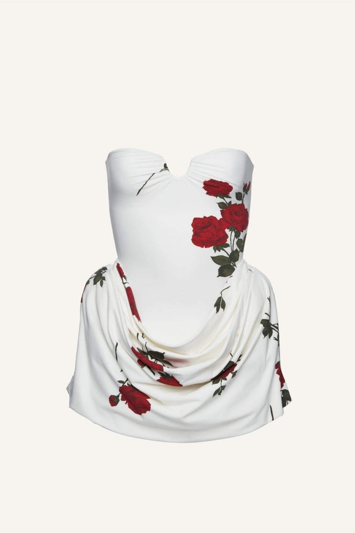 Louise Rose Baskılı Korse Mini Elbise