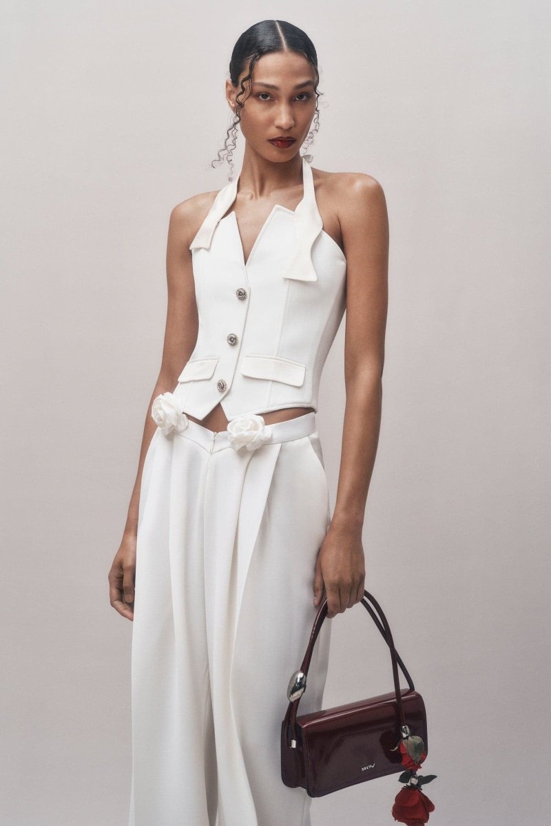 Louise Smokin Çiçek Pantolon İşleme Seti