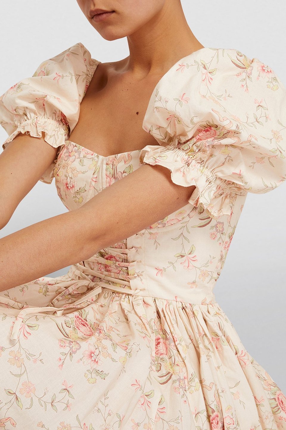 Luminon Baskılı Rönesans Yırtmaçlı Maxi Elbise