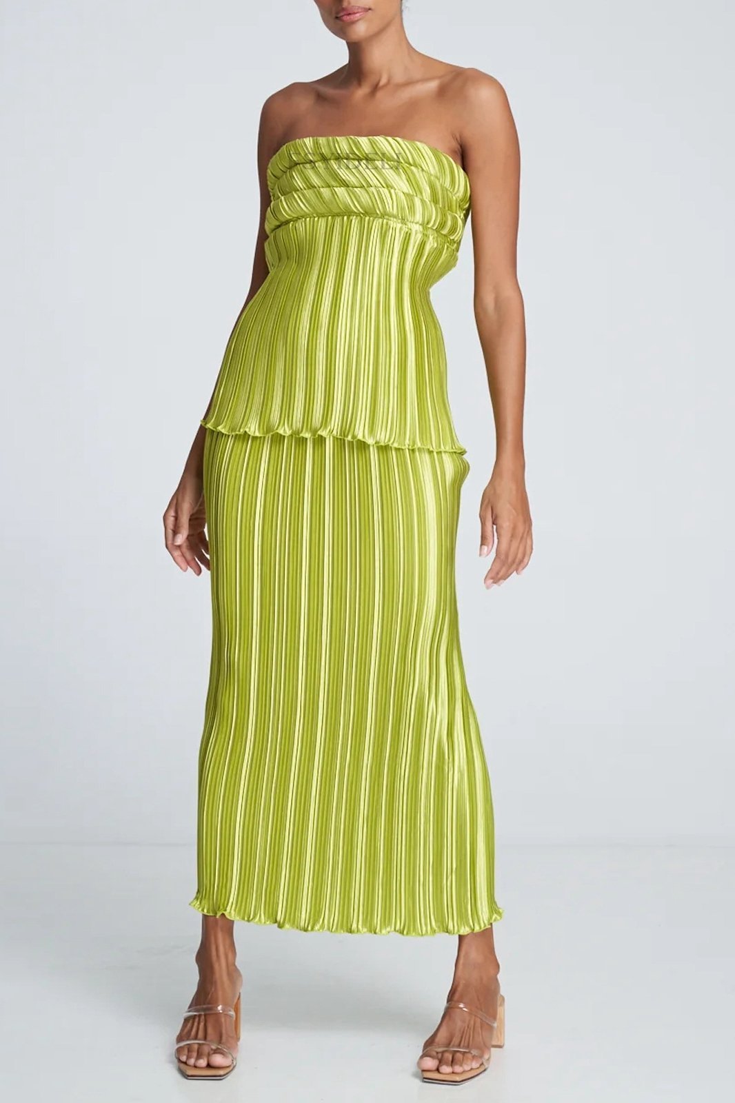 Lyuba Plisse Straplez Takım