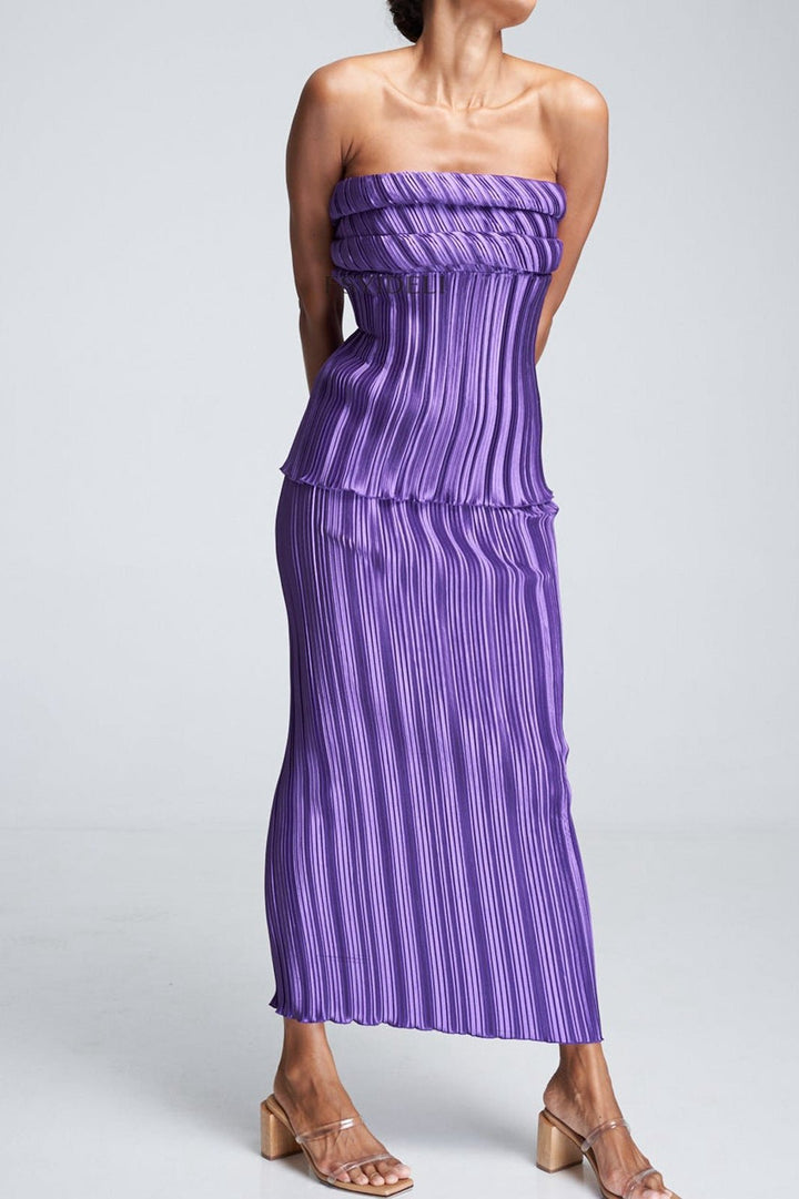 Lyuba Plisse Straplez Takım