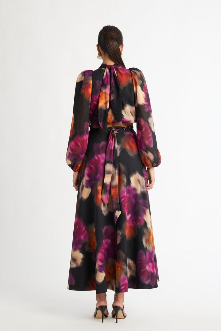 Mabel Baskılı Büzgülü Düğümlü Takım