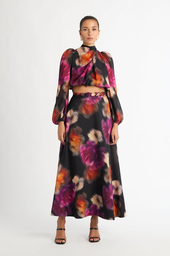 Mabel Baskılı Büzgülü Düğümlü Takım