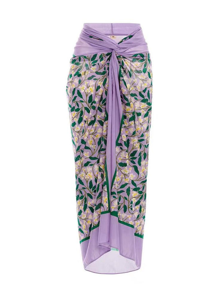 Madeline Çiçek İşlemeli Baskılı Yüzme Seti