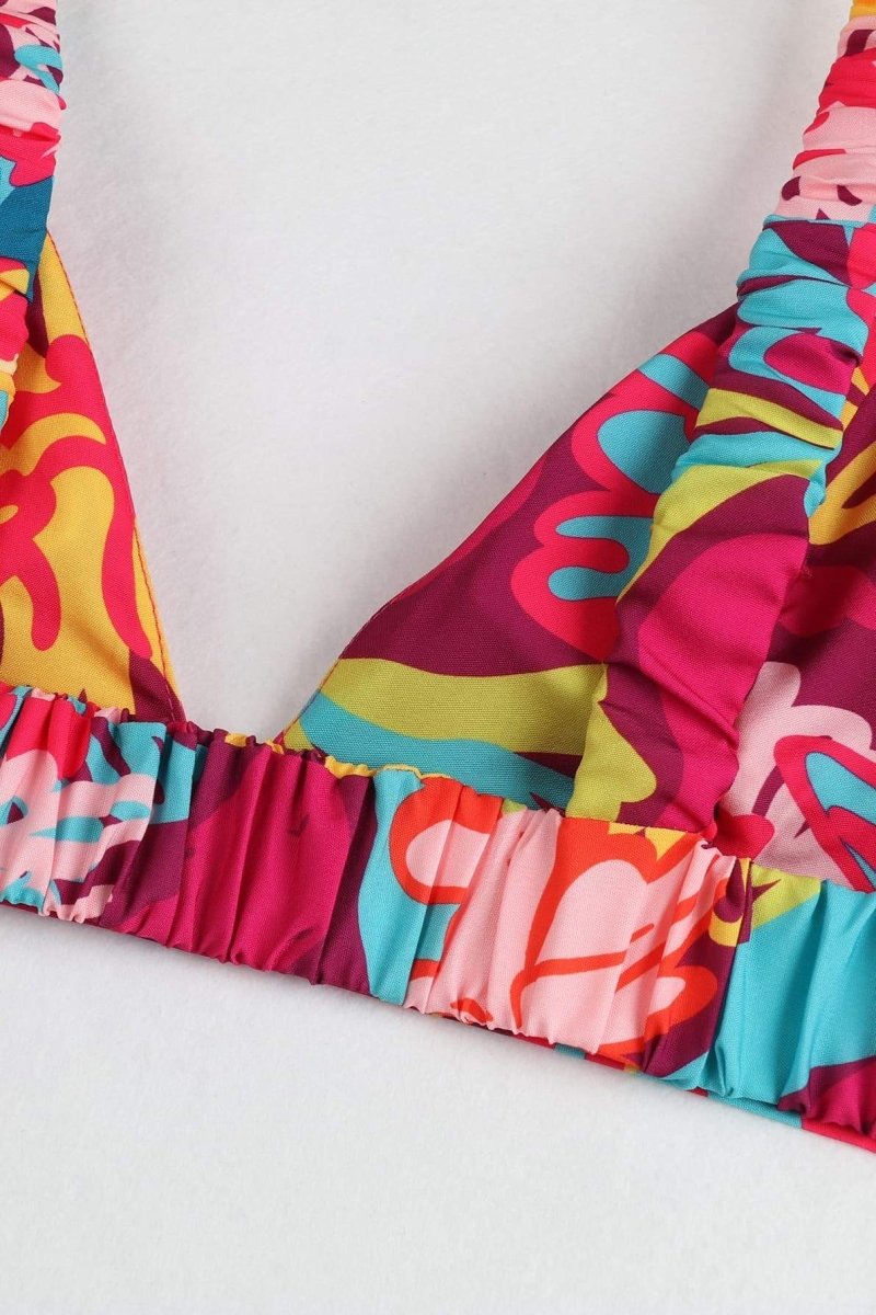 Maggie Tropikal Baskılı Katlı Set