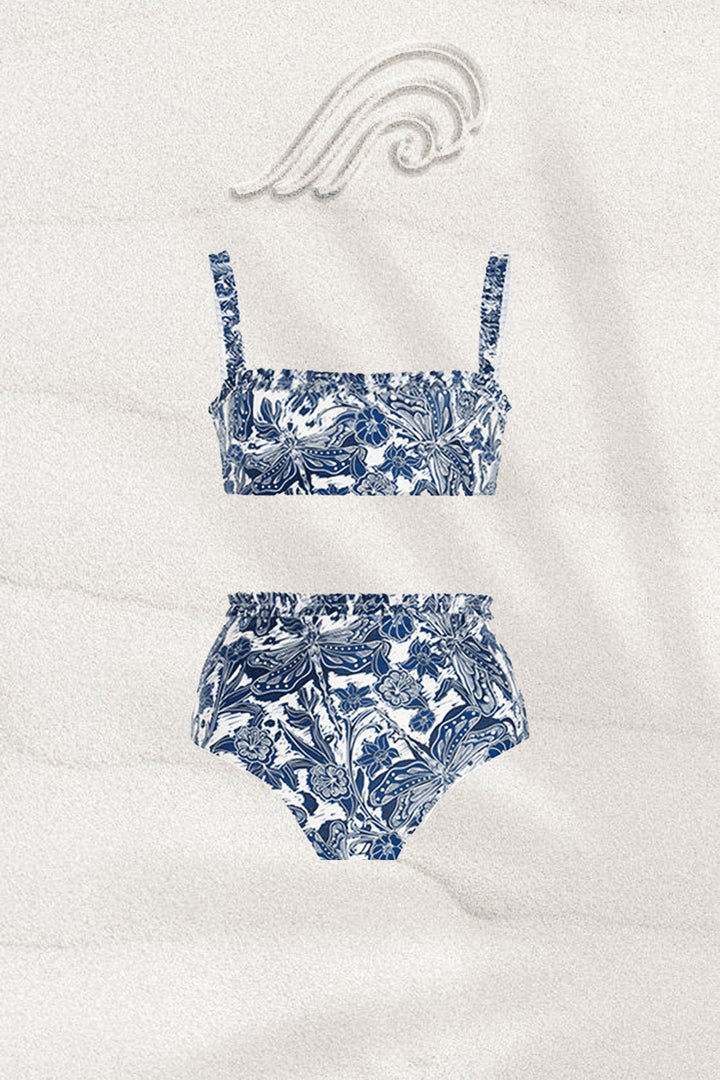Maria Toile Baskılı Üç Parçalı Yüzme Seti