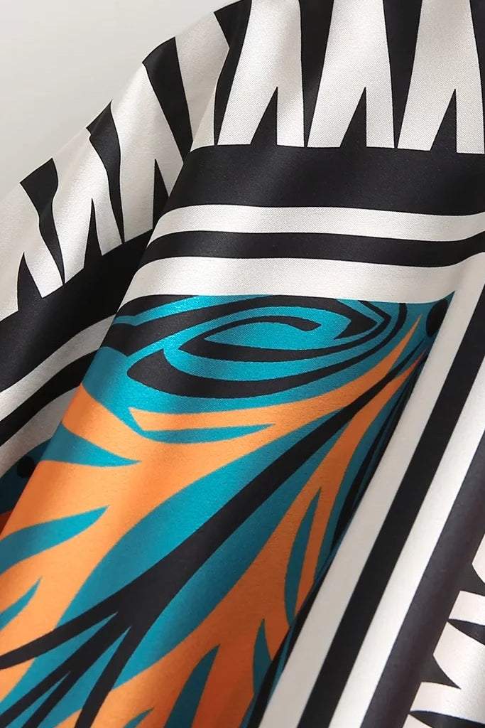 Maura Saten Çiçek Baskılı Takım