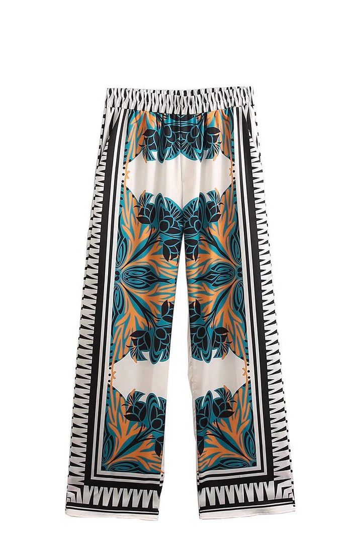 Maura Saten Çiçek Baskılı Takım