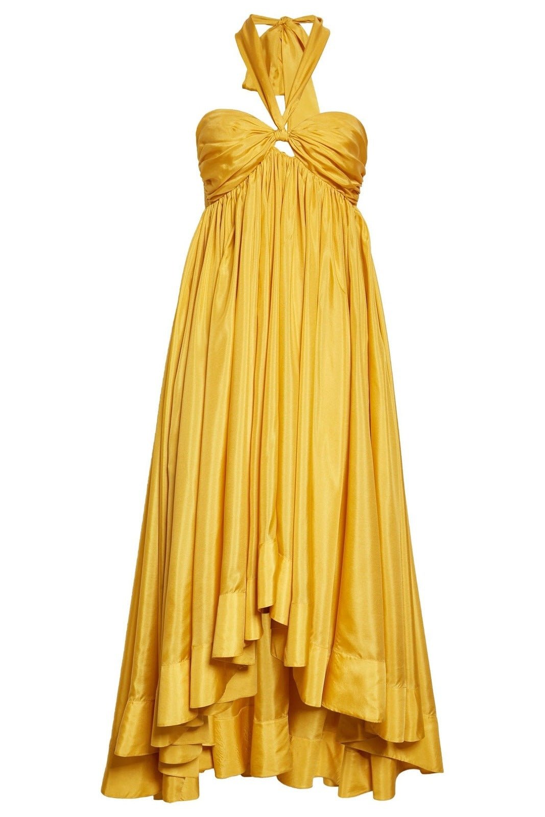 Mavis Boyundan Bağlamalı Papyon Midi Çadır Elbise